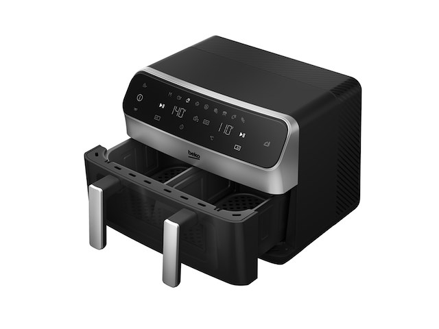 Beko frl6488 dubbel 9,5 l vrijstaand 2400 w heteluchtfriteuse zwart - afbeelding 4 van  6