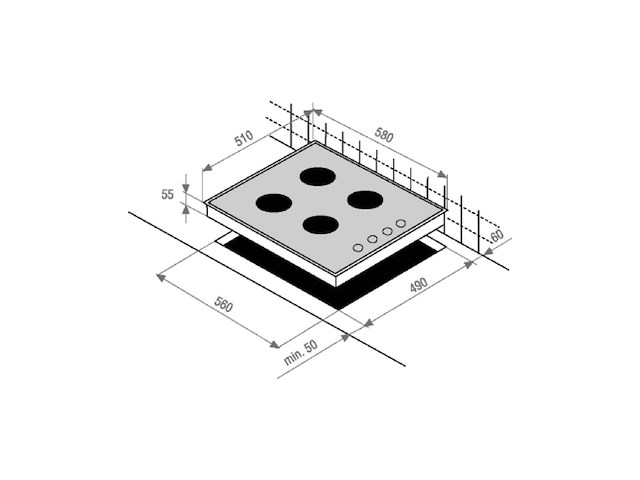 Beko hic 64400 e kookplaat ingebouwd 60 cm - afbeelding 2 van  3