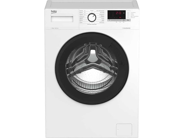 Beko wlm81434npsa wasmachine voorlader 8 kg 1400 rpm wit duits display - afbeelding 1 van  5
