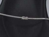 Belangrijk collier met een grote peer vorm diamant van 3.50 carat en natuurlijke diamanten - afbeelding 10 van  11