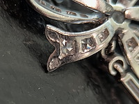 Belangrijk collier met een grote peer vorm diamant van 3.50 carat en natuurlijke diamanten - afbeelding 11 van  11