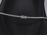 Belangrijk collier met een grote peer vorm diamant van 3.50 carat en natuurlijke diamanten - afbeelding 8 van  9