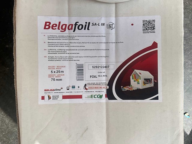 Belgaclima - belgafoil sa-l in - pleisteraansluit folie - afbeelding 2 van  8
