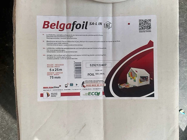 Belgaclima - belgafoil sa-l in - pleisteraansluit folie - afbeelding 2 van  8