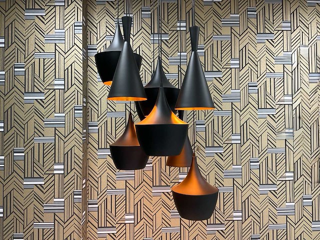 Beliani carson - 9-delige - aluminium design hanglamp - afbeelding 1 van  10