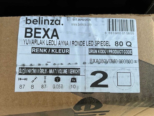 Belinza bexa 80q ronde led spiegel - afbeelding 2 van  2