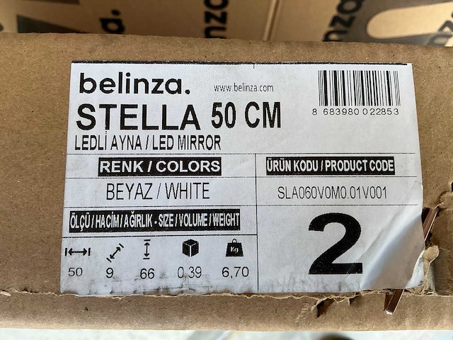 Belinza stella led spiegel 50cm (2x) - afbeelding 4 van  4