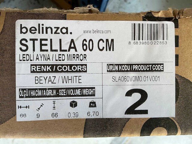 Belinza stella led spiegel 60cm - afbeelding 4 van  4