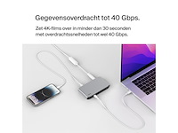 Belkin inc013vfsgy interface hub thunderbolt 4 40000 mbit/s zwart, grijs - afbeelding 4 van  4
