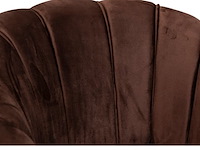Bella home mila - fauteuil - velvet - schelp - bruin met gouden poten bella home, bruin - afbeelding 4 van  4