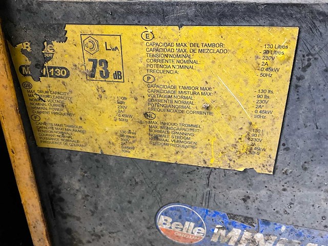Belle minimix 130 betonmixer - afbeelding 5 van  5
