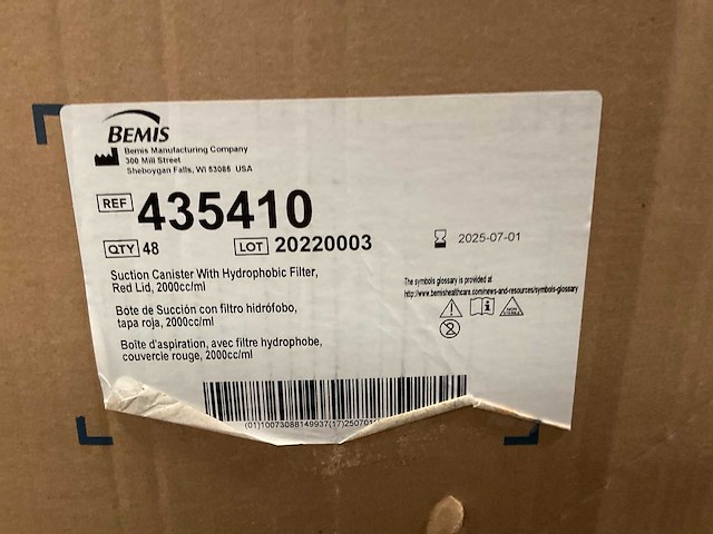 Bemis suction canister (48x) - afbeelding 5 van  5