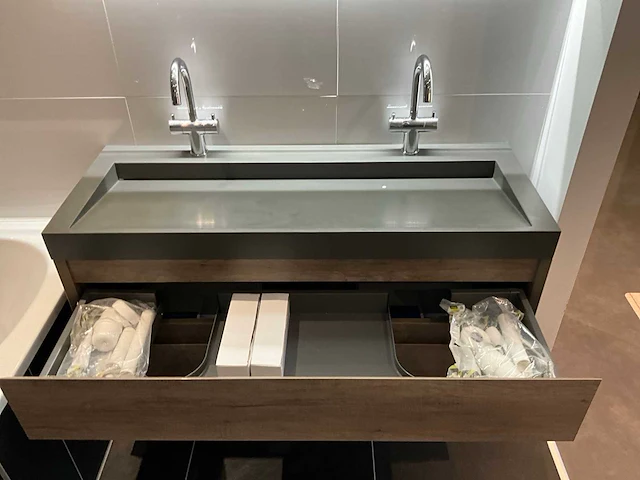 Ben - concrete - badmeubelset 120 cm - afbeelding 14 van  14
