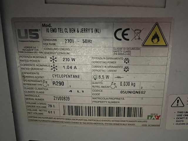 Ben & jerry's - glasdeurvriezer - vriezer - afbeelding 2 van  2