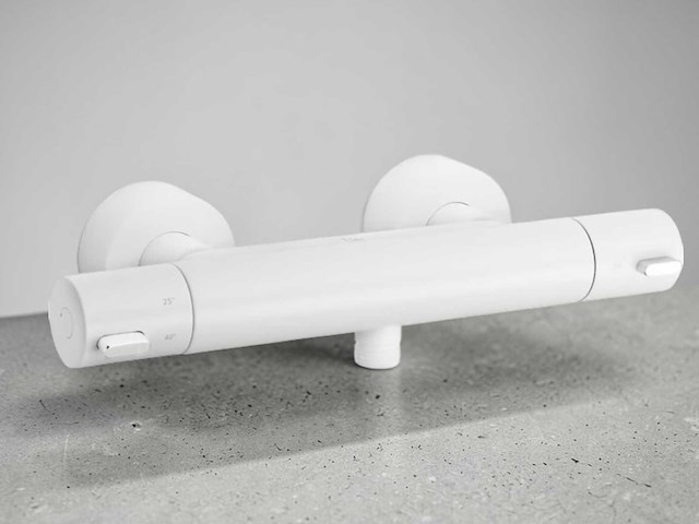 Ben lavion douchethermostaatkraan mat wit chroom coldtouch - afbeelding 1 van  13