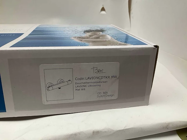 Ben lavion douchethermostaatkraan mat wit chroom coldtouch - afbeelding 4 van  13