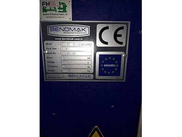 Bendmak - 2015 - cyl-st-170-20-5 - plaatwals - afbeelding 5 van  14