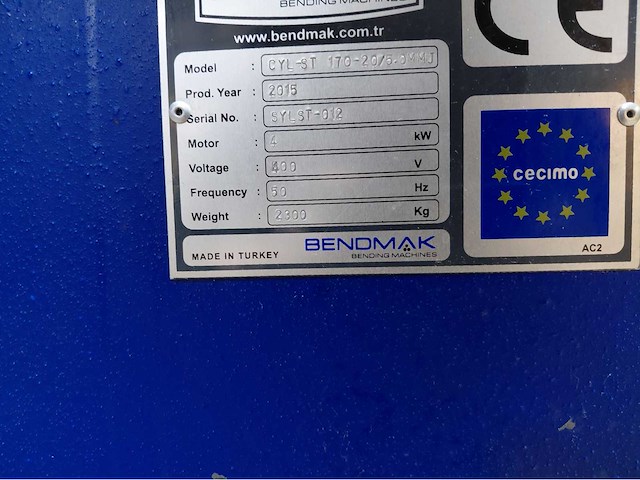 Bendmak - cyl-st170-20/5 - plaatwals met conus wals inrichting - afbeelding 3 van  9