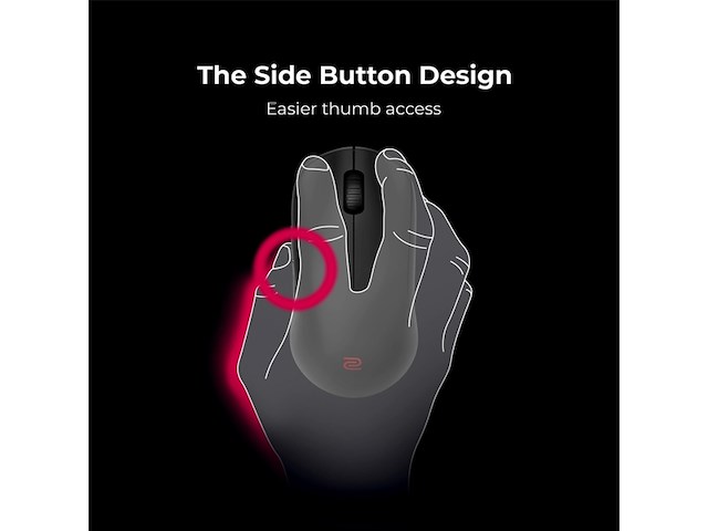 Benq draadloze gamingmuis zowie u2 esports zwart - afbeelding 4 van  6