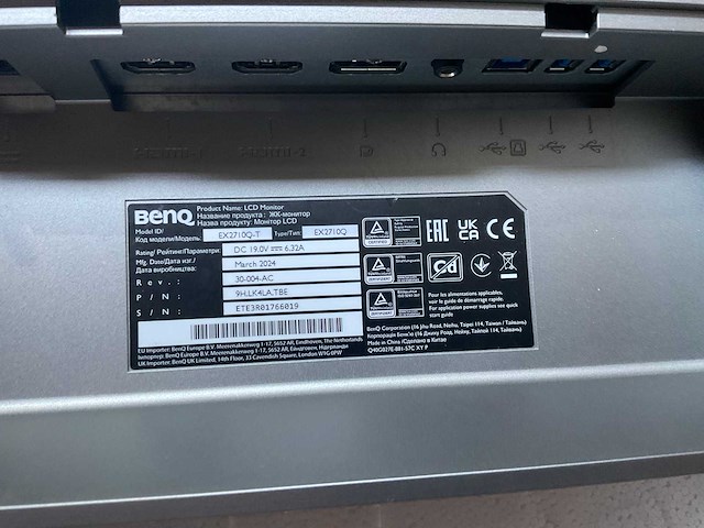 Benq ex2710d monitor - afbeelding 9 van  9