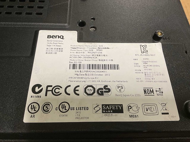 Benq sp840 digital projector - afbeelding 3 van  3