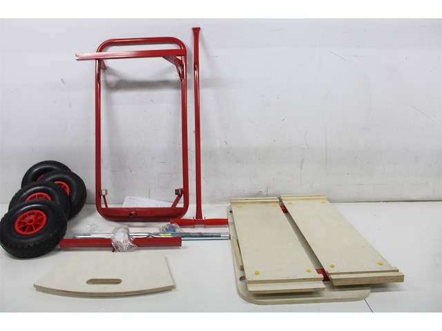 Benson bolderkar hout 70 kg draagvermogen rood - afbeelding 2 van  3