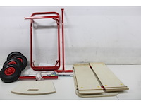 Benson bolderkar hout 70 kg draagvermogen rood - afbeelding 2 van  3