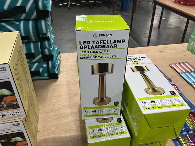 Benson led tafellamp oplaadbaar (4x) - afbeelding 1 van  4
