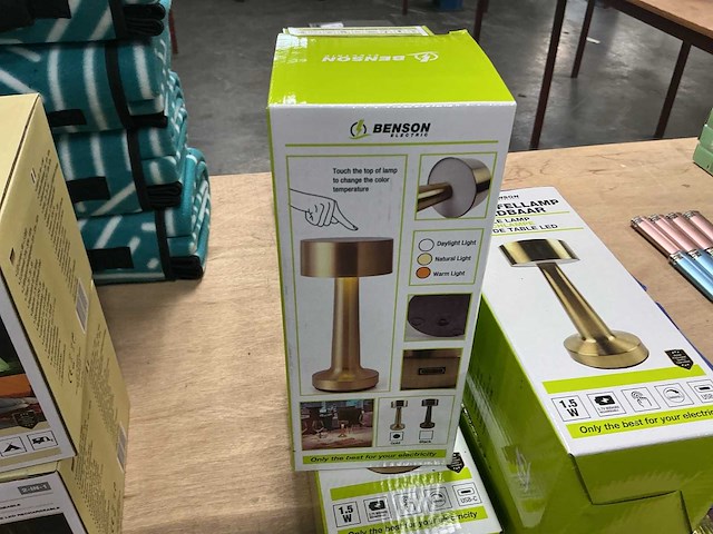 Benson led tafellamp oplaadbaar (4x) - afbeelding 2 van  4
