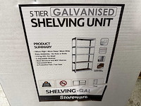 Benson stelling verstelbare planken - 180x90x40 cm - afbeelding 4 van  5