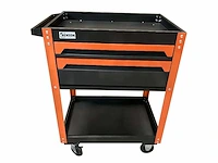 Benson tools gereedschapswagen demonteerbaar / tool trolley - 2 laden - oranje/zwart - afbeelding 1 van  4