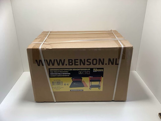 Benson tools gereedschapswagen demonteerbaar / tool trolley - 2 laden - oranje/zwart - afbeelding 1 van  3