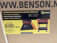 Benson tools gereedschapswagen demonteerbaar / tool trolley - 2 laden - oranje/zwart - afbeelding 2 van  3