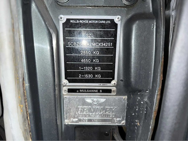 Bentley - mulsanne - "s" - personenauto - 1991 - afbeelding 15 van  31