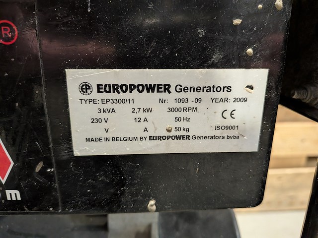 Benzine aggregaat, europower, ep3300/11, 2009 - afbeelding 6 van  10
