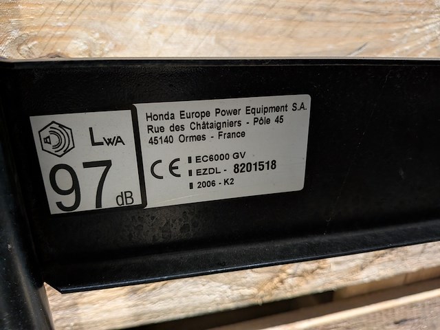 Benzine aggregaat, honda, ec 6000, 2006 - afbeelding 9 van  9