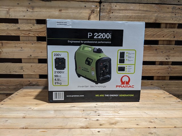 Benzine aggregaat, pramac, p2200i, groen, 2022 - afbeelding 3 van  10