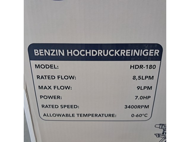 Benzine hogedrukreiniger, sauber germany, hdr 180 - afbeelding 3 van  6