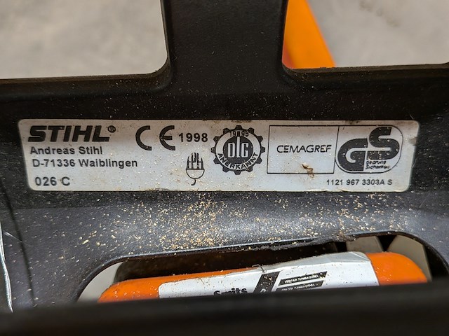 Benzine kettingzaag, stihl, 026 c, 1996 - afbeelding 7 van  7