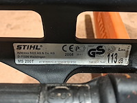 Benzine kettingzaag, stihl, ms 200t, 2008, incl. 4x stokheggenschaar - afbeelding 13 van  16