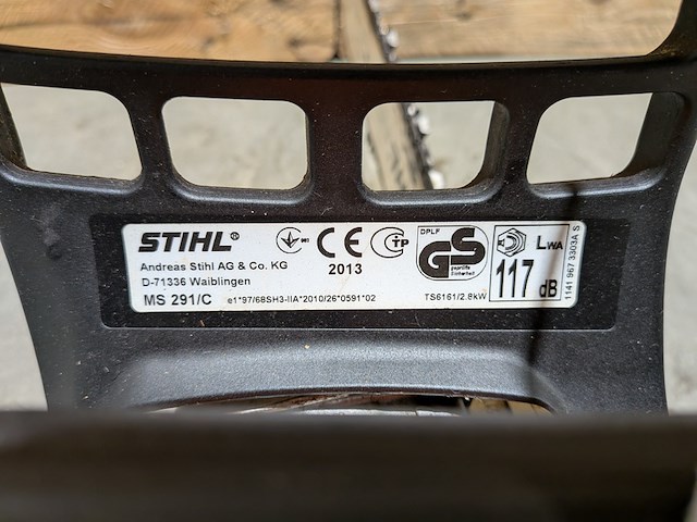 Benzine kettingzaag, stihl, ms 291/c, 2013 - afbeelding 6 van  6