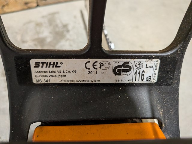 Benzine kettingzaag, stihl, ms 341, 2011 - afbeelding 6 van  6