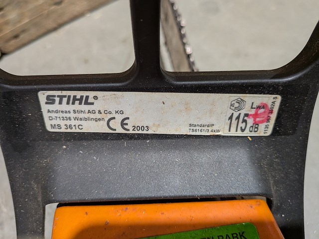Benzine kettingzaag, stihl, ms 361c, 2001 - afbeelding 6 van  6