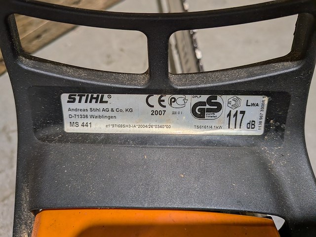 Benzine kettingzaag, stihl, ms 441, 2006 - afbeelding 6 van  6