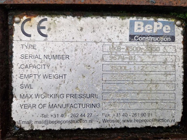 Bepe - hkb-3500-2050 - hoogkiepbak volvo aansluiting - afbeelding 2 van  2