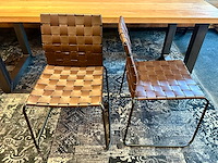 Bepurehome - icon - eetkamerstoel met gevlochten leren zitting (2x) - afbeelding 1 van  3