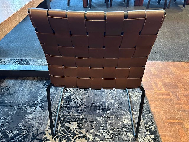 Bepurehome - icon - eetkamerstoel met gevlochten leren zitting (2x) - afbeelding 3 van  3