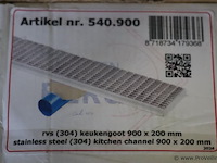 Berg afvoerputten keukengoot, rvs | 900x200mm | nieuw in doos - afbeelding 1 van  2