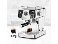 Bergamo espresso en capuccino koffiemachine touchpaneel 20 bar 1350w zilver - afbeelding 1 van  6