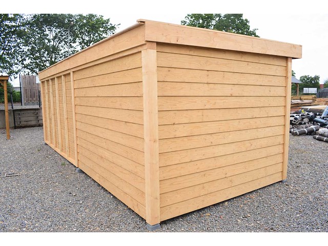 Berging met overkapping - 550x300x245 cm - afbeelding 3 van  4